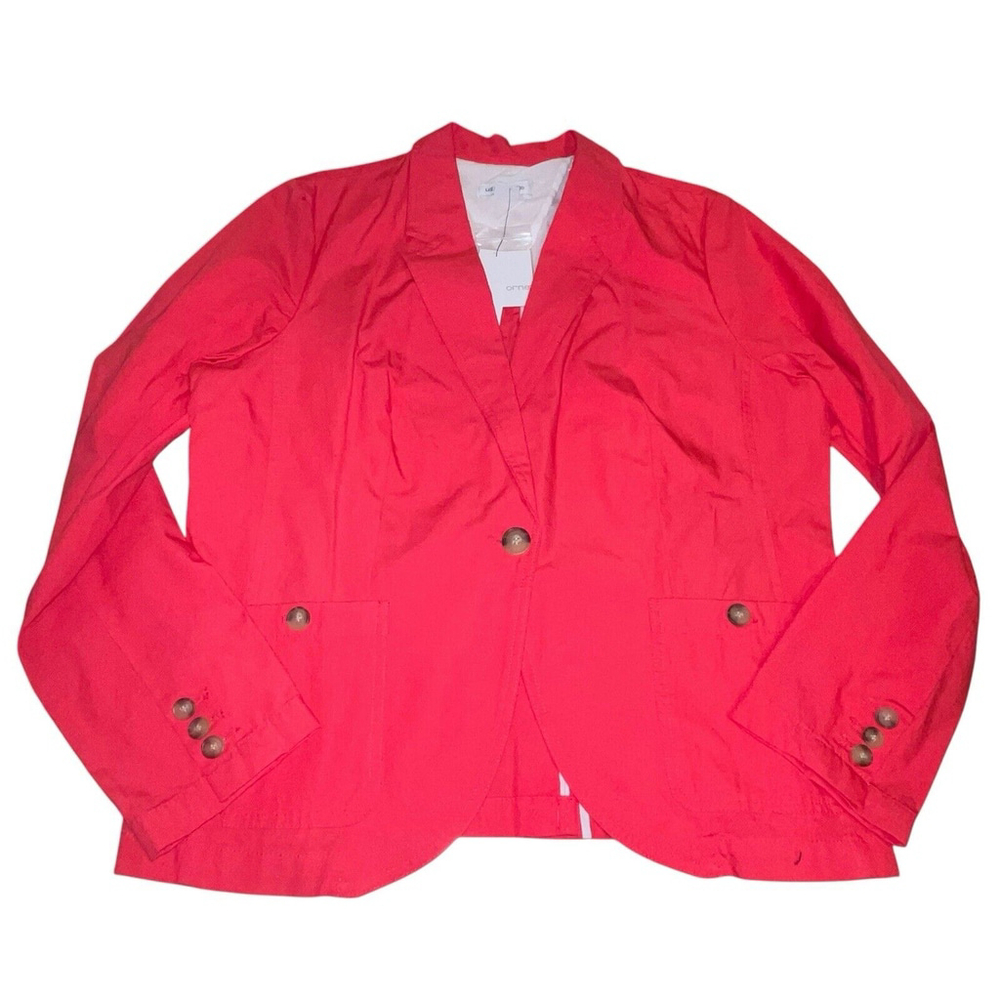 Liz Claiborne Blazer Coat Womens XL Pink Pockets Collared Long Sleeve Formal NWT